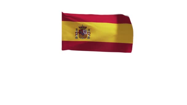 Darstellung Der Flagge Spaniens Die Wind Weht — Stockvideo