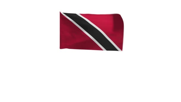 トリニダード トバゴの旗の3Dレンダリング — ストック動画