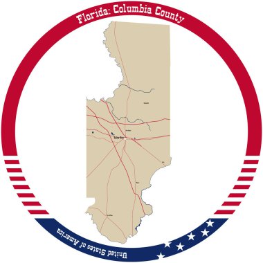 Florida 'daki Kolombiya Haritası, ABD daire şeklinde dizilmiş..