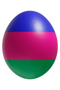 Yüzeyinde Kuban Halk Cumhuriyeti bayrağı bulunan Paskalya yumurtası.