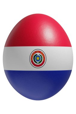 Yüzeyinde Paraguay bayrağı olan paskalya yumurtası..