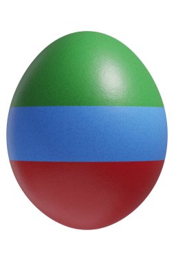 Yüzeyinde Dağıstan bayrağı olan paskalya yumurtası..