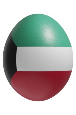 Yüzeyinde Kuveyt bayrağı olan paskalya yumurtası..