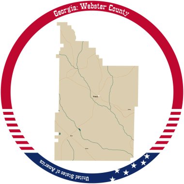 ABD 'nin Gürcistan' daki Webster ilçesinin haritası bir daire şeklinde düzenlenmiş..