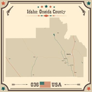 Birleşik Devletler 'in Idaho eyaletinin büyük ve doğru bir haritası..