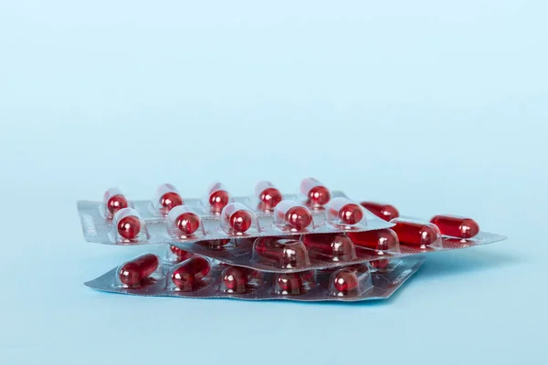 Too Many Different Pill Cartridges Stacked Selective Focus Packs Blister — Stock Photo, Image