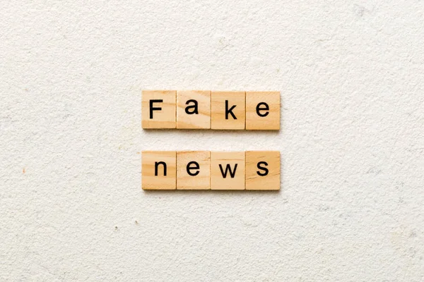 Fake News Word Written Wood Block Fake News Text Table — Stock Photo, Image