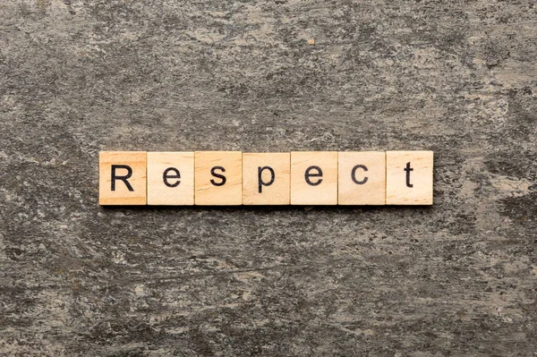 Respect Word Written Wood Block Respect Text Table Concept — Stock Photo, Image
