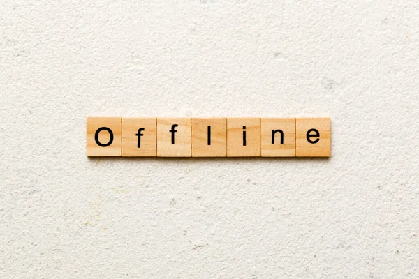 Offline Word Written Wood Block Offline Text Table Concept — Stock Photo, Image