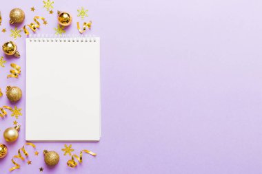 Christmas blank greeting card mock-up scene. Creative layout made of Christmas tree branches and paper card note. Flat lay. Nature New Year concept.