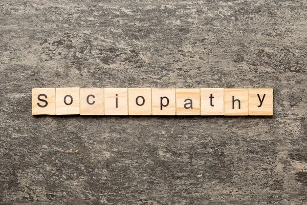 Sociopathy Word Written Wood Block Sociopathy Text Table Concept — Stock Photo, Image