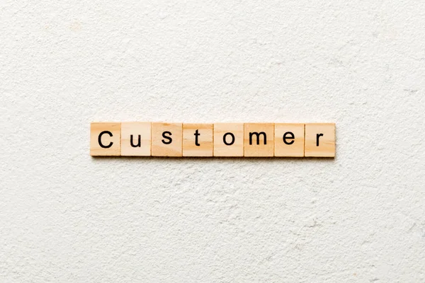 Customer Word Written Wood Block Customer Text Table Concept — Stock Photo, Image