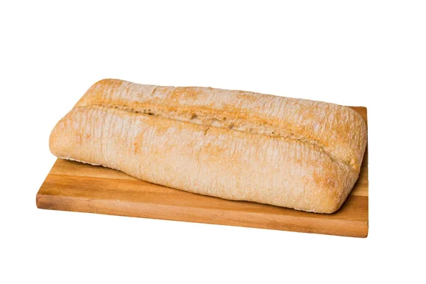 Beyaz Arka Planda Izole Edilmiş Taze Pişmiş Ekmek Ekmeği Kopyalama — Stok fotoğraf
