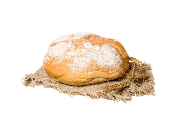 Domowej Roboty Naturalne Pieczywo Różne Rodzaje Świeżego Chleba Izolowane Białym — Zdjęcie stockowe
