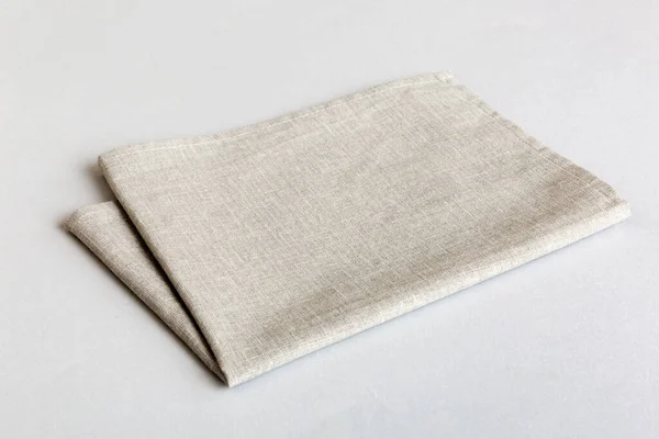 Top View Gray Kitchen Napkin Isolated Table Background Folded Cloth — Stockfoto