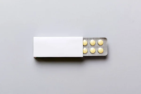 Blank White Product Package Box Mock Open Blank Medicine Drug — 图库照片