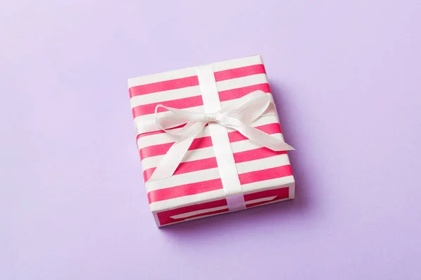 Emballage Noël Autre Boîte Cadeau Faite Main Vacances Papier Couleur — Photo