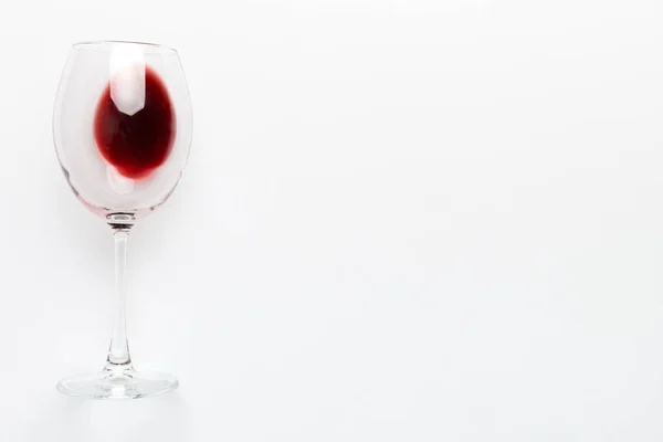 One Glasses Red Wine Wine Tasting Concept Red Wine Colored — Stock Photo, Image