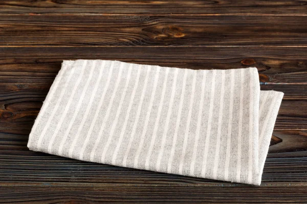 Top View Gray Kitchen Napkin Isolated Table Background Folded Cloth — Fotografia de Stock
