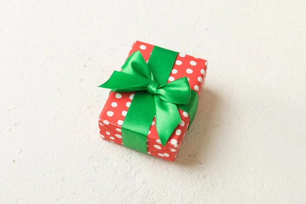 Wrapped Christmas Other Holiday Handmade Present Paper Colored Ribbon Present — Stock Photo, Image