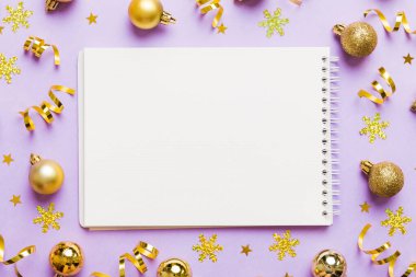 Christmas blank greeting card mock-up scene. Creative layout made of Christmas tree branches and paper card note. Flat lay. Nature New Year concept.