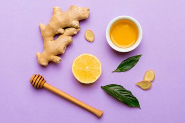 Doğal soğuk algınlığı ve grip ilaçları. Bağışıklık uyarımı ve virüs koruması için doğal malzemeler. Üst görünüm düzlüğü.