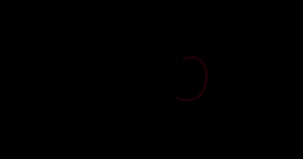 这个词来表示无限符号的动画 在黑暗背景下运动的无限符号光 — 图库视频影像