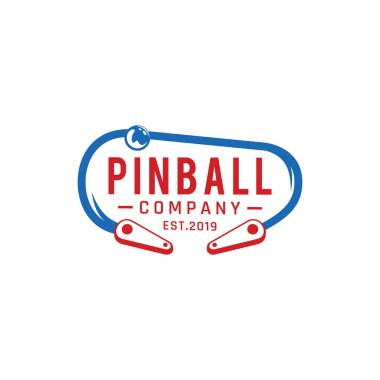 Pinball Vintage Retro Vector Badge Emblem Logo  for Banner, Poster, Flyer, Website, Social Media clipart