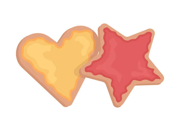 Cookies Semi Flachen Farbvektorobjekt Gesundes Hausgemachtes Gebäck Editierbares Element Artikel — Stockvektor