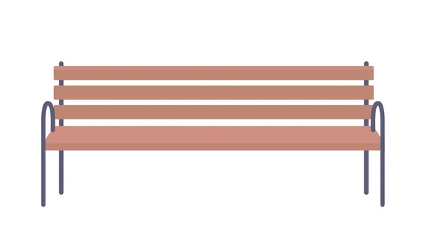 Парк Скамейка Полу Плоский Векторный Объект Цвета Редактируемый Элемент Полноразмерный — стоковый вектор