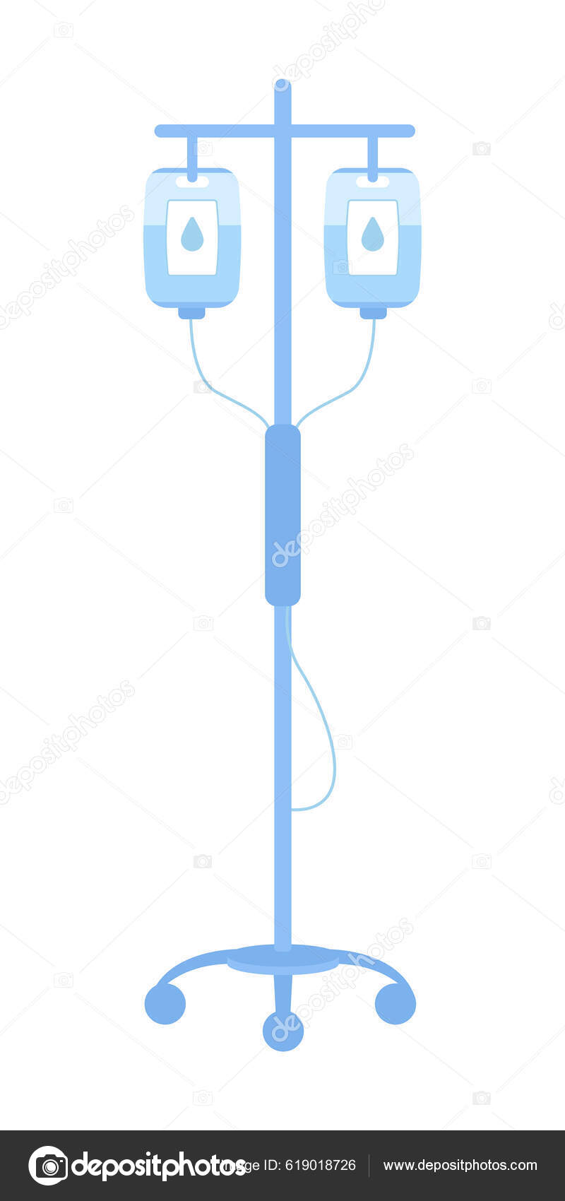 Intravenous Therapy Semi Flat Color Vector Object Hospital - Main Image