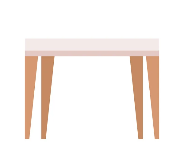 Tabelle Halb Flache Farbvektorobjekt Schreibtisch Für Küche Und Büro Editierbares — Stockvektor