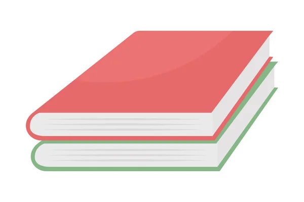 Pila Libros Semi Plana Objeto Vector Color Elemento Editable Artículo — Vector de stock