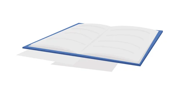 Notebook Objeto Vetorial Cor Semi Plana Elemento Editável Item Tamanho — Vetor de Stock