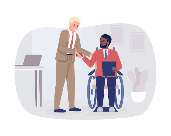 Διευθυντής Υποστήριξης Ατόμων Αναπηρία Διάνυσμα Απομονωμένη Εικόνα Ένταξη Στο Χώρο — Διανυσματικό Αρχείο