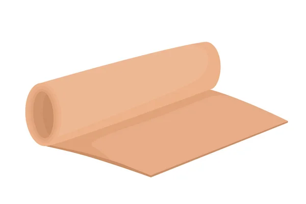 Yoga Mat Semi Vlakke Kleur Vector Object Tapijt Voor Sport — Stockvector