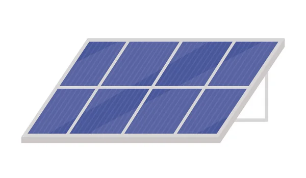 太阳能电池板半平色矢量物体 替代能源技术 可编辑元素 全尺寸的白色项目 用于网页平面设计和动画的简单卡通风格图解 — 图库矢量图片