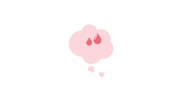 Recordação Animada Sobre Elemento Menstruação Desenhos Animados Estilo Plano Imagens — Vídeo de Stock