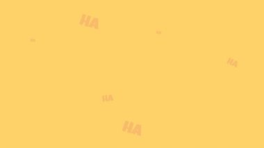 Animasyon gülme unsurları. Düz çizgi film tarzı HD video görüntüleri. Komik şaka. Espri anlayışı. Canlandırma için alfa kanal şeffaflığı ile beyaz arkaplanda pozitif duygu renk çizimi