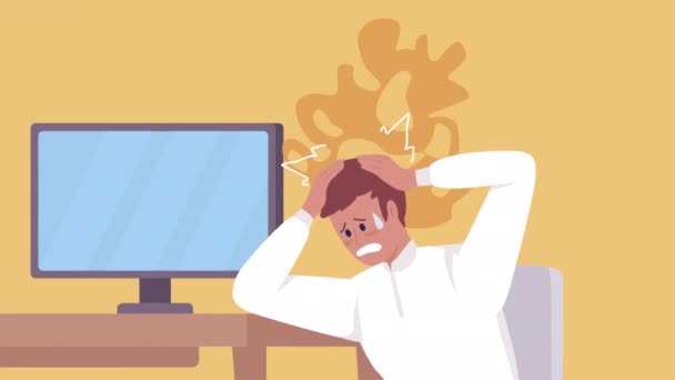 Ilustración Animada Servicios Salud Ataque Pánico Durante Cita Médica Visita — Vídeos de Stock