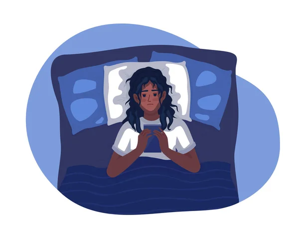 Spend Time Phone Sleep Vector Isolated Illustration Teenage Girl Lying — Διανυσματικό Αρχείο