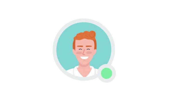 Animated Avatar Loader Error Icon Loading Flat Changing User Profiles — Video