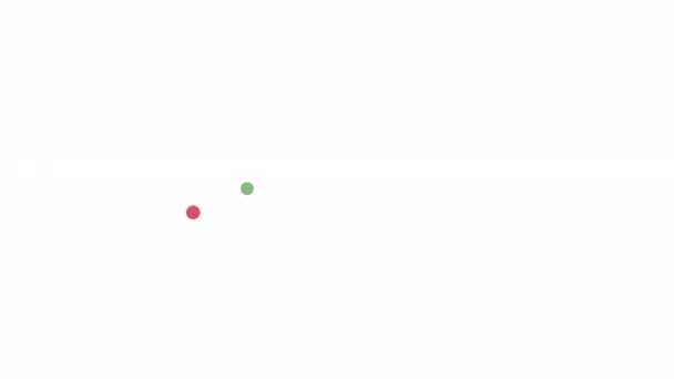 Animated Connected Points Graph Dots Trends Data Visualization Flat Cartoon — 图库视频影像