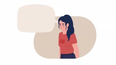 Animated launch business idea. Boosting creativity. Businesswoman starting startup 2D cartoon flat character 4K video footage on white with alpha channel transparency. Concept animation for web design