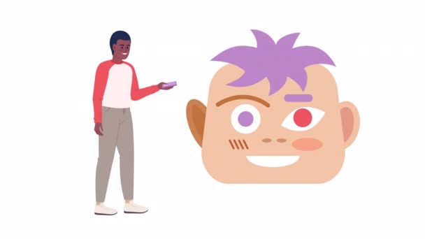 Animated Identifying Target Client Satisfying Customer Needs Buyer Persona Cartoon — Stock video