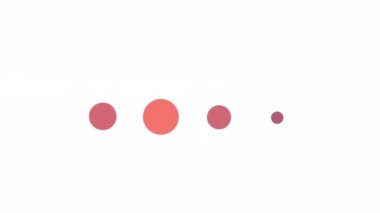 Animasyon 4 nokta yanıp sönüyor. Elipsi. Alfa kanalı şeffaflığı olan 4K video görüntüleri. Web sitesi önyükleyicisi. İndirme, yükleme işlemi. Web UI tasarımı için basit bir simge yükleme canlandırması