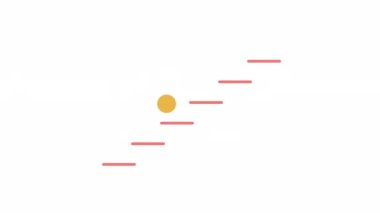 Animasyon tırmanma merdiveni göstergesi. Zıplayan top. Alfa kanalı şeffaflığı olan 4K video görüntüleri. Web sitesi önyükleyicisi. İndirme, yükleme işlemi. Web UI tasarımı için basit bir simge yükleme canlandırması