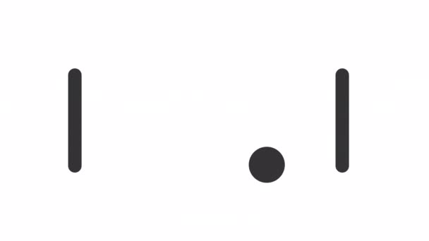 动漫球游戏装载机 痛打乒乓球 简单的黑白加载图标 具有Alpha通道透明度的4K视频镜头 Web Ui设计的等待动画进度指标 — 图库视频影像