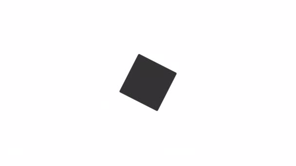 Animowane Geometryczne Kształty Ładowarki Złożone Liczby Prosta Czarno Biała Ikona — Wideo stockowe