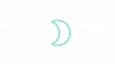 Animasyon Ay önyükleyicisi. Ay evreleri. Astroloji. Bekleme işlemi. Alfa kanalı şeffaflığı olan 4K video görüntüleri. Web sitesi yükleyicisi. Web UI tasarımı için renkli yükleme süreci canlandırması